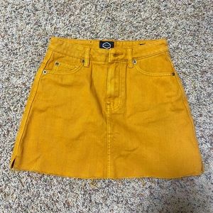 RVCA Mustard Denim Skirt